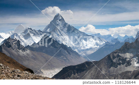 珠穆朗瑪峰全景 珠穆朗瑪峰全景 118126644