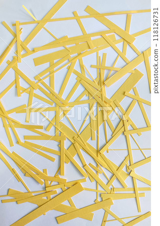 Yellow paper cuttings. Yellow paper cuttings. Yellow paper cuttings. Yellow paper cuttings. 118126731