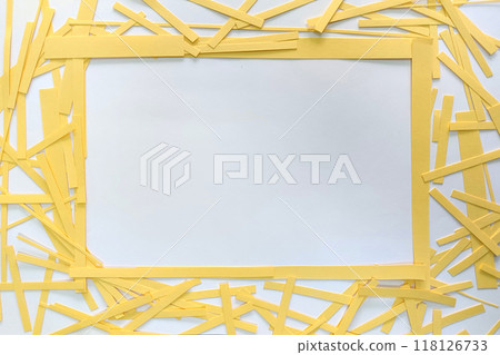 Yellow paper cuttings. Yellow paper cuttings. Yellow paper cuttings. Yellow paper cuttings. 118126733