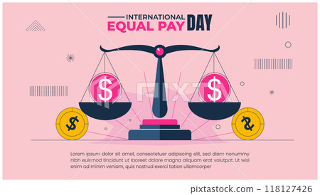 International Equal Pay Day design International Equal Pay Day design 118127426