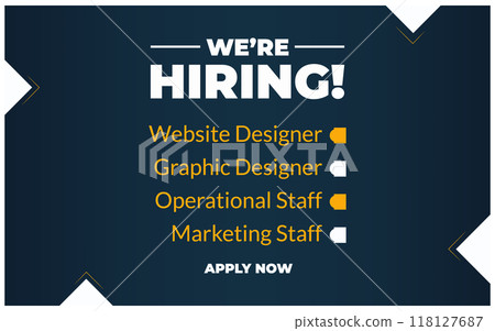 Immediate Openings Join Our Professional Team Hiring templet design 118127687