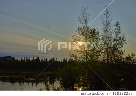 Yellowknife evening view 118128232