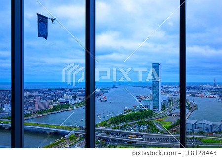 View of Toki Messe and Befco Bakauke Observatory from the Media Ship Observatory View of Toki Messe and Befco Bakauke Observatory from the Media Ship Observatory 118128443