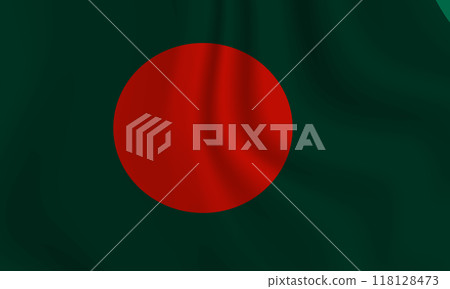 Flag of Bangladesh. Bangladeshi national symbol in official colors. Template icon. Abstract vector background Flag of Bangladesh. Bangladeshi national symbol in official colors. Template icon. Abstract vector background 118128473
