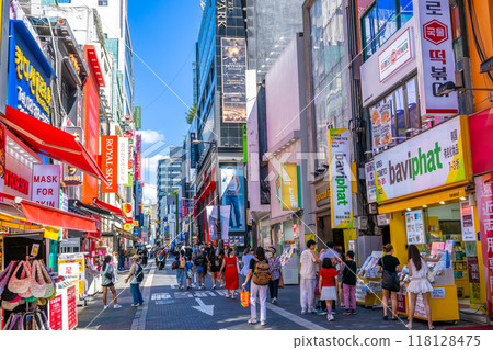 韓國首爾明洞大街 韓國首爾明洞大街 118128475