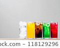 Soft drinks and fruit juice mixed with soda high in sugar have a negative effect on physical health 118129296