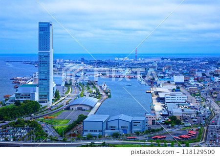 View of Toki Messe and Befco Bakauke Observatory from the Media Ship Observatory 118129500
