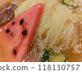 Delicious cold noodles with watermelon 118130757