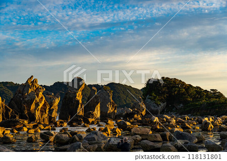 Dusk bridge pier rock Dusk bridge pier rock 118131801