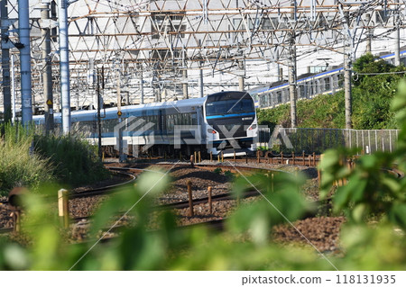 Tokaido Line Kamakura (passenger freight) railroad crossing Tokaido Line Kamakura (passenger freight) railroad crossing 118131935