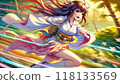 《風中奔跑的女孩—表達自然自由的美麗動漫人物” 118133569
