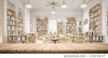 A detailed panoramic view: bookstore or library A detailed panoramic view: bookstore or library 118134237