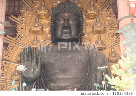 日本奈良縣東大寺大佛殿內的大佛 日本奈良縣東大寺大佛殿內的大佛 118134356