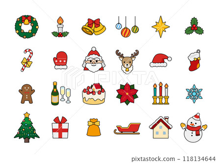Cute Christmas illustration material Cute Christmas illustration material 118134644