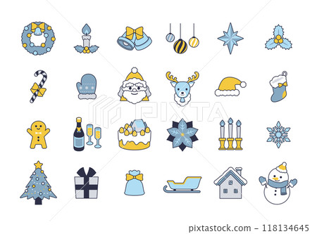 Cute Christmas illustration material 118134645