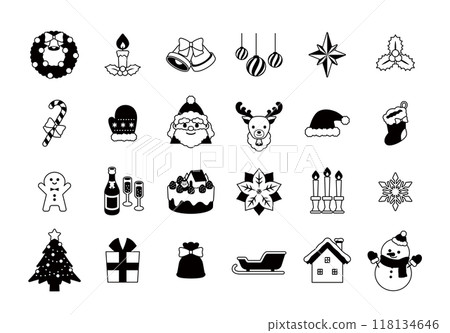 Cute Christmas illustration material 118134646