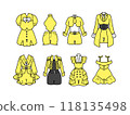Illustration set of yellow idol costume 118135498