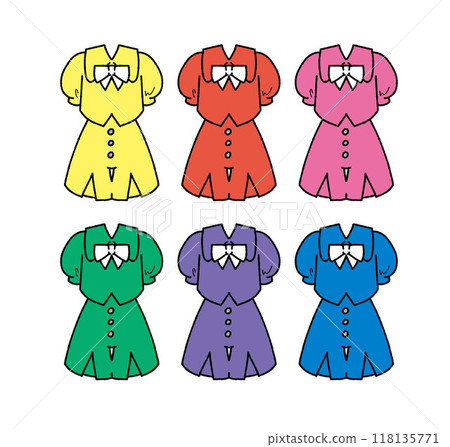 Idol costume illustration set 118135771