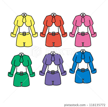 Idol costume illustration set 118135772