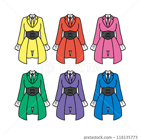 Idol costume illustration set 118135773