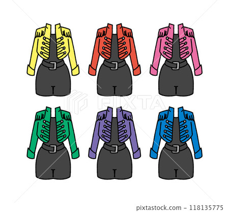 Idol costume illustration set 118135775