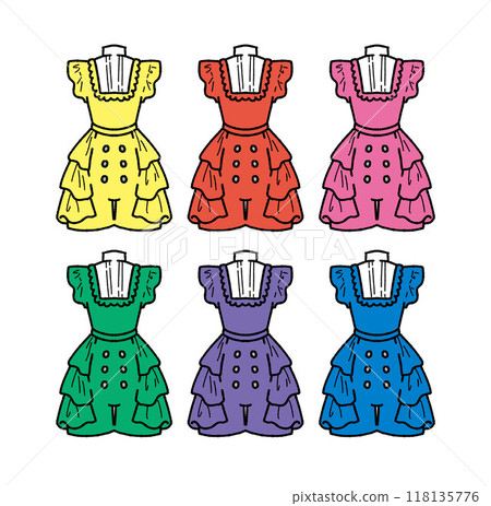 Idol costume illustration set 118135776