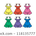 Idol costume illustration set 118135777