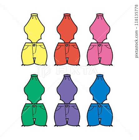 Idol costume illustration set 118135778