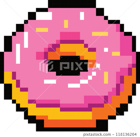 Strawberry flavored donuts 118136204