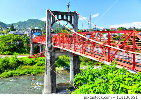 從高遠市中心一側看到的天如橋/壬生川地區（長野縣伊那市） [2024.9] 118136651