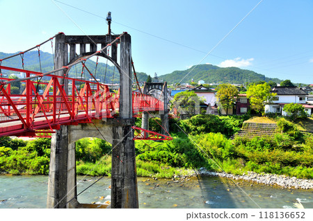 從高遠市中心一側看到的天如橋/壬生川地區（長野縣伊那市） [2024.9] 118136652