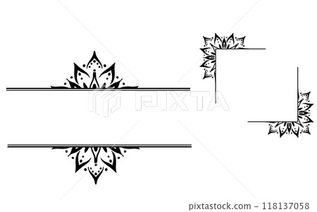 An exotic frame set with an oriental motif. 118137058