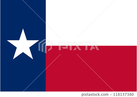 Texas flag, official colors and proportion correctly. National Texas flag.  118137380