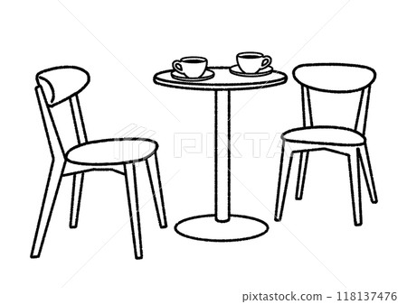 Cafe tables and chairs 118137476