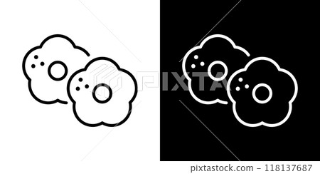 Simple line icon of soba noodles Simple line icon of soba noodles 118137687