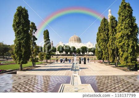 Spectacular views of the magnificent Sultan Qaboos Grand Mosque 118137799