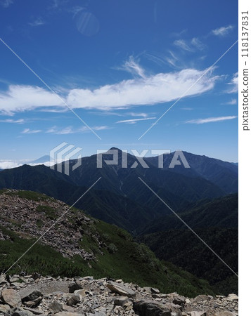 Mount Fuji and the Shiramine Sanzan (Kitadake, Ainodake, Notoridake) 118137831