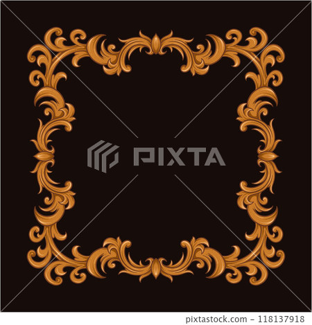 luxury gold ornamental classic vector engraved frame 118137918