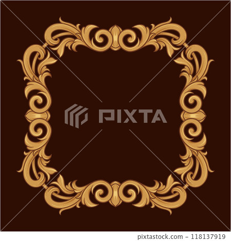 luxury gold ornamental classic vector engraved frame luxury gold ornamental classic vector engraved frame 118137919