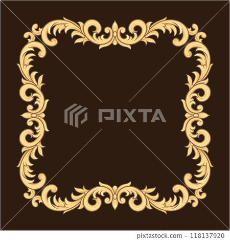 luxury gold ornamental classic vector engraved frame luxury gold ornamental classic vector engraved frame 118137920