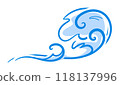 Sea wave water splash blue ocean wave 118137996