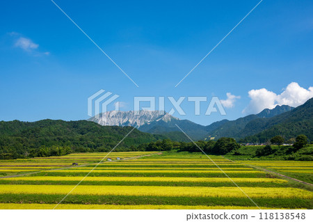 Beautiful late summer at Mt. Daisen in Tottori prefecture, Japan 118138548