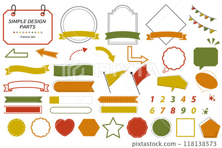 Easy-to-use simple and fashionable frame set Autumn color 118138573