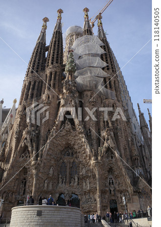 Sagrada Familia nativity facade 118140505