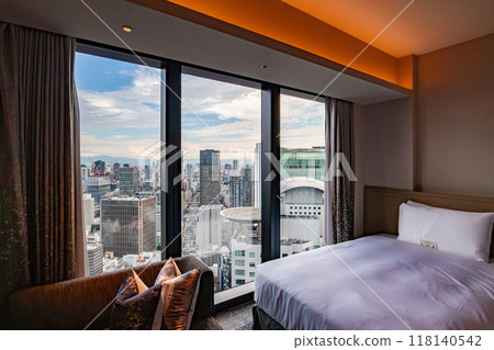 Beautiful rooms at Osaka Station Hotel, located in JP Tower Osaka (KITTE Osaka), directly connected to the west exit of Osaka Station. 118140542