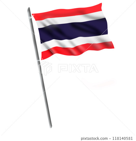 Thai flag fluttering in the wind Thai flag fluttering in the wind 118140581