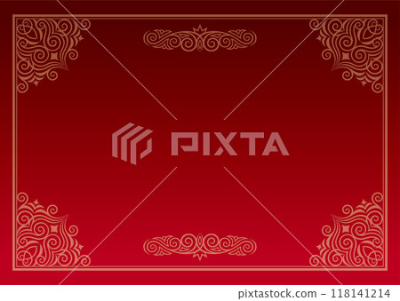 Classic, elegant and gorgeous decorative frame, gradient red 118141214