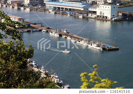 Fishing boats leaving the fishing port Fishing boats leaving the fishing port 118141510