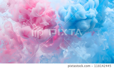 Abstract Pink and Blue Ink Swirls in Water Creating a Dreamy Effect_3 Abstract Pink and Blue Ink Swirls in Water Creating a Dreamy Effect_3 118142445