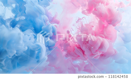 Abstract Pink and Blue Ink Swirls in Water Creating a Dreamy Effect_16 Abstract Pink and Blue Ink Swirls in Water Creating a Dreamy Effect_16 118142458